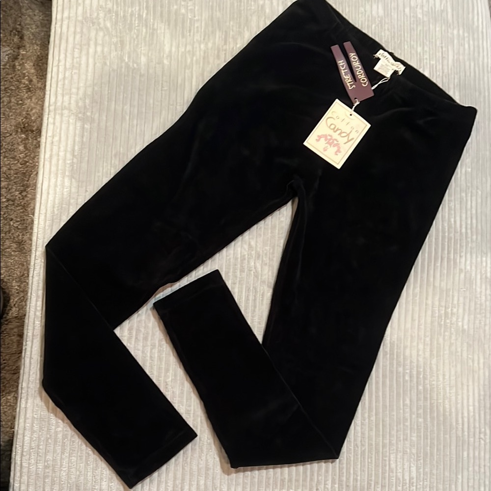 Cotton Candy Elegant Black Velvet Pants